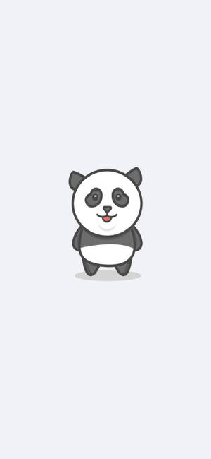 Wit iPhone Oulike Panda — iPhone 17e Muurpapier