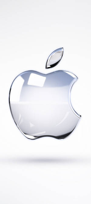 Wit iPhone Silwer Apple-logo — iPhone 14 Pro Muurpapier