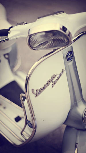 Wit Retro Estetiese Vespa Sprint-agtergrond — Retro estetika Muurpapier