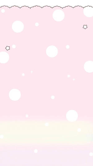 Wit Sirkels Op Kawaii Pienk Agtergrond — Kawaii pienk Muurpapier
