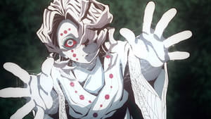 Wit web Rui Demon Slayer agtergrond — Rui Demon Slayer Muurpapier