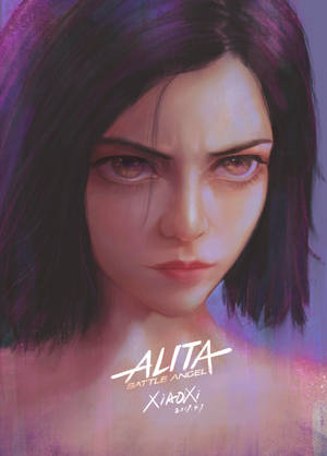 Woedende Alita: Battle Angel kuns muurpapier. — OnePlus Pad 4 Muurpapier