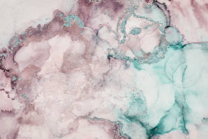 Wollerige Pastel Marmer Splotse — Pastelblou Muurpapier