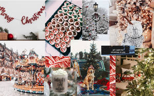 Wonderlike Kersfees Collage-agtergrond — Kersfees collage Muurpapier