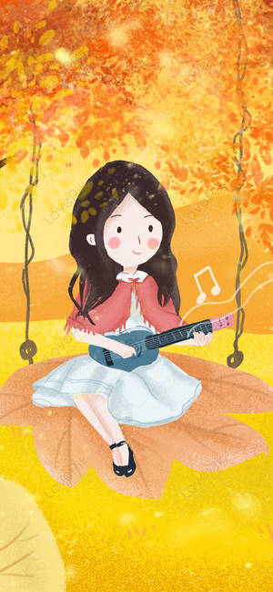 Oulike Herfsfoon — Galaxy A08 Muurpapier