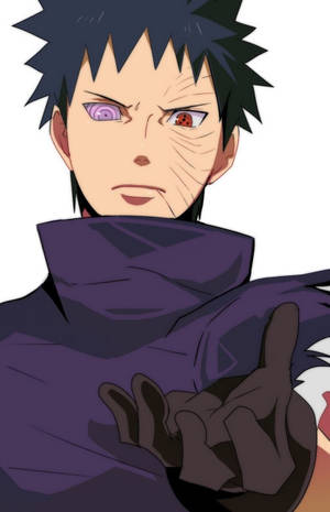 Obito met sy pers en rooi oë muurpapier. — Honor MagicPad 3 Pro 12.3 Muurpapier