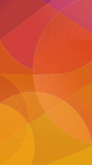 Xiaomi Oranje Sirkels — Xiaomi Muurpapier