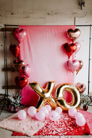 Valentyns [prent] — Ou liefdesdag Muurpapier