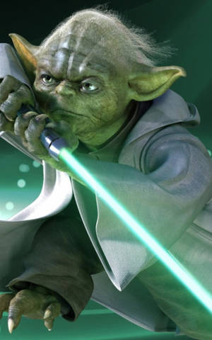 Yoda met ligswaard Star Wars-tablet — Xiaomi Pad Mini Muurpapier