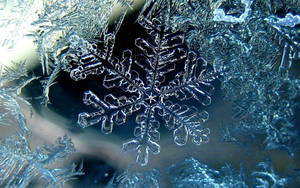 Yskristal Sneeuvlok Muurpapier