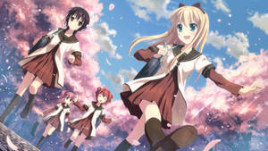 Yuru Yuri anime lesbies agtergrond