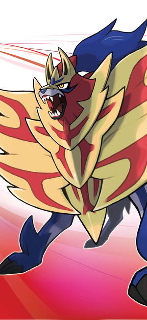 Pokémon Swaard en Skild gelukbringer Zamazenta muurpapier. — iPhone 16 Plus Muurpapier