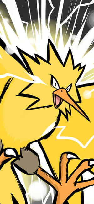 Zapdos Ingekleurde Manga Paneel — Huawei nova 16 Ultra Muurpapier
