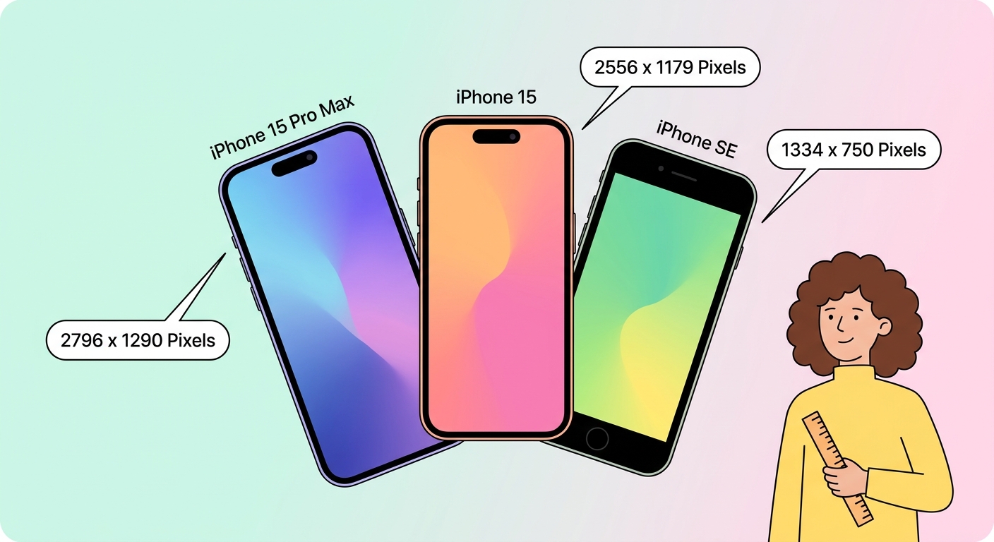 iPhone-agtergrondgroottegids — Elke Model